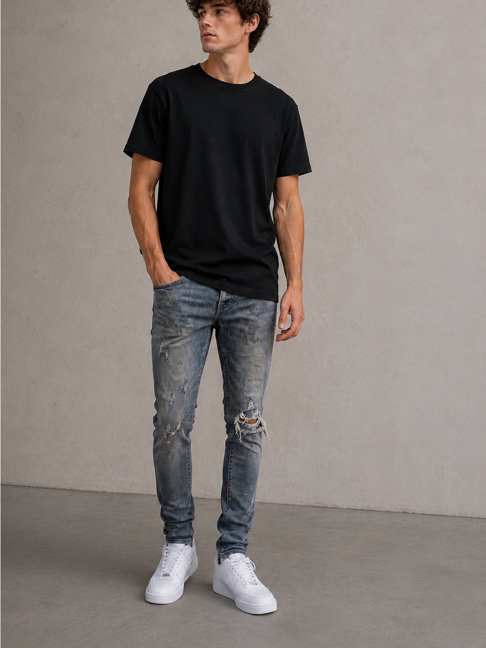 Purple Brand Skinny Jeans P001 Distressed Designer Denim Luxury Destroyed